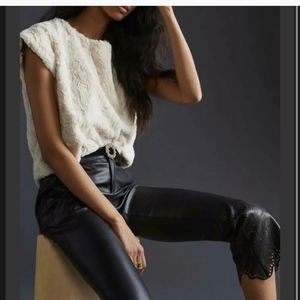 Anthropologie Faux Fur Tee